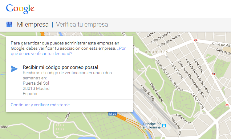 Validar ficha Google My Business