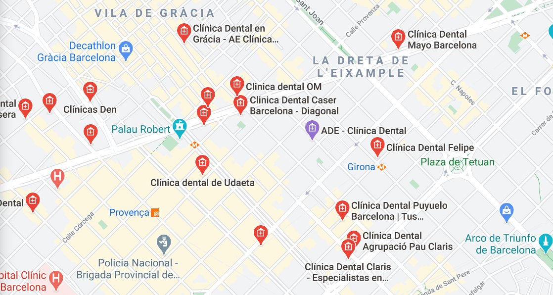 Google Maps clinica dental